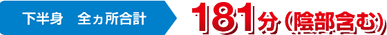 上半身 全ヵ所合計 210分(顔含む)
