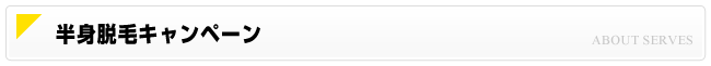 半身 脱毛キャンペーン