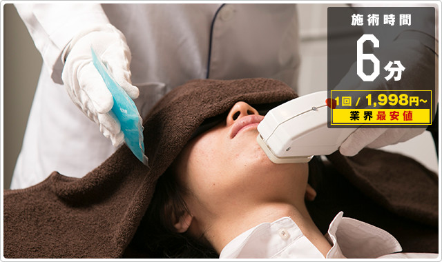 あご脱毛はたった6分！