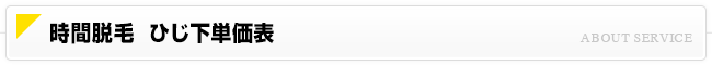 時間脱毛 ひじ下脱毛価格一覧