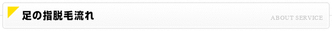 足の指脱毛流れ