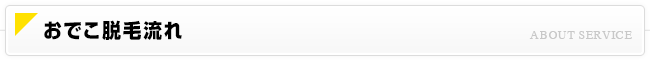 おでこ脱毛流れ