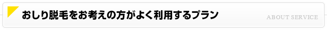 オススメのおしり脱毛プラン