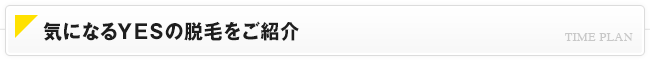 気になるYESの脱毛をご紹介