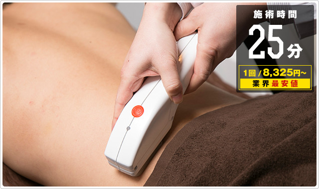 腰脱毛が25分7500円！