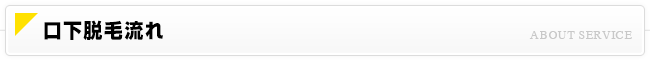口下脱毛流れ