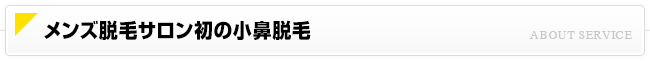 メンズ脱毛サロン初の小鼻脱毛