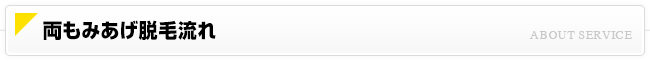 両もみあげ脱毛流れ
