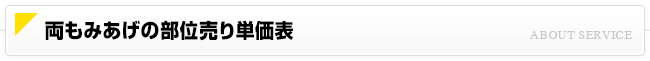  両もみあげの部位売り単価表