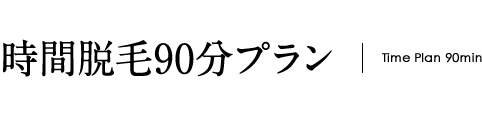 時間脱毛90分プラン