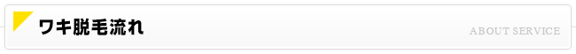 ワキ脱毛流れ